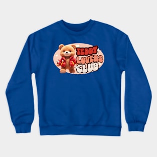 Cute Teddy personified with red jacket Kids Crewneck Sweatshirt